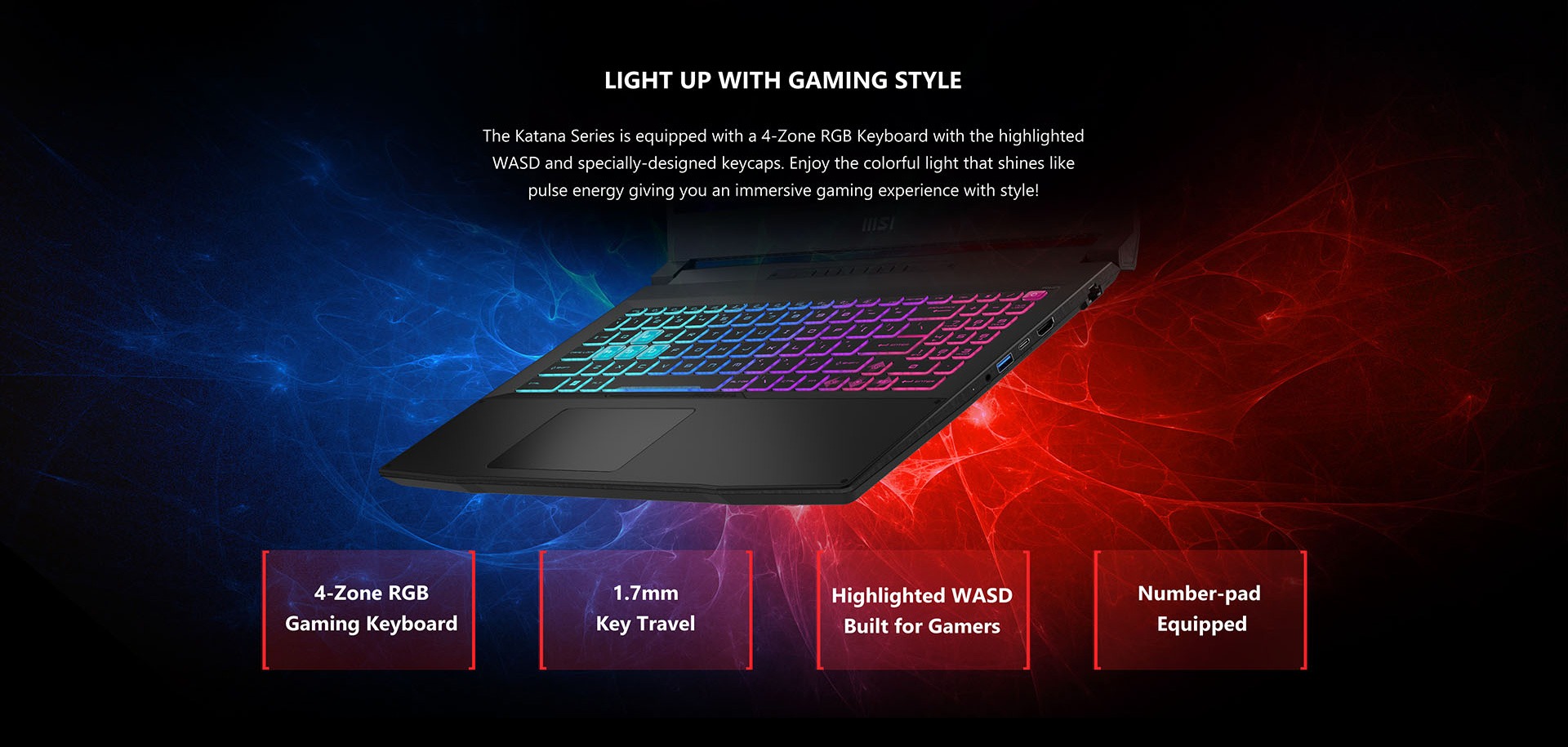 MSI Katana 15 B12VFK265US Gaming Laptop Intel Core i512450H 2.00 GHz